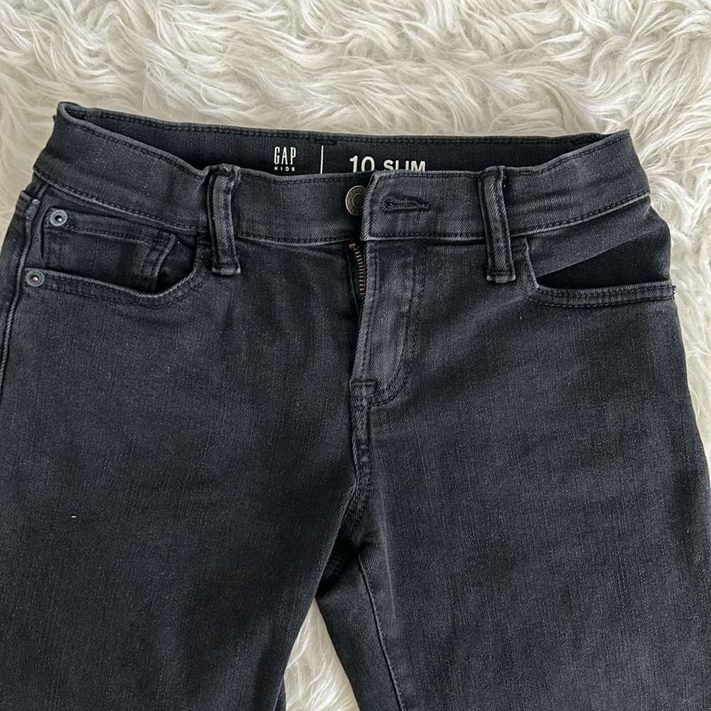 Boys size 10 slim black denim jeans